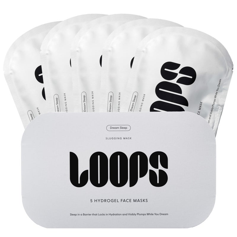 LOOPS DREAM SLEEP  Nighttime Slugging Hydrogel Facial Mask wNatural Oils Vitamins Antioxidants  Fatty Acids  Restored Skin Toned Plump Hydrated  5 pc